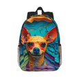 thumbnail image 1 of Disketp Colorful Textured Chihuahua Mochila Escolar de 15 Pulgadas, Mochila Ligera para Estudiantes, Viajes y Trabajo, Cómoda y Resistente para el Uso Diario, 1 of 6