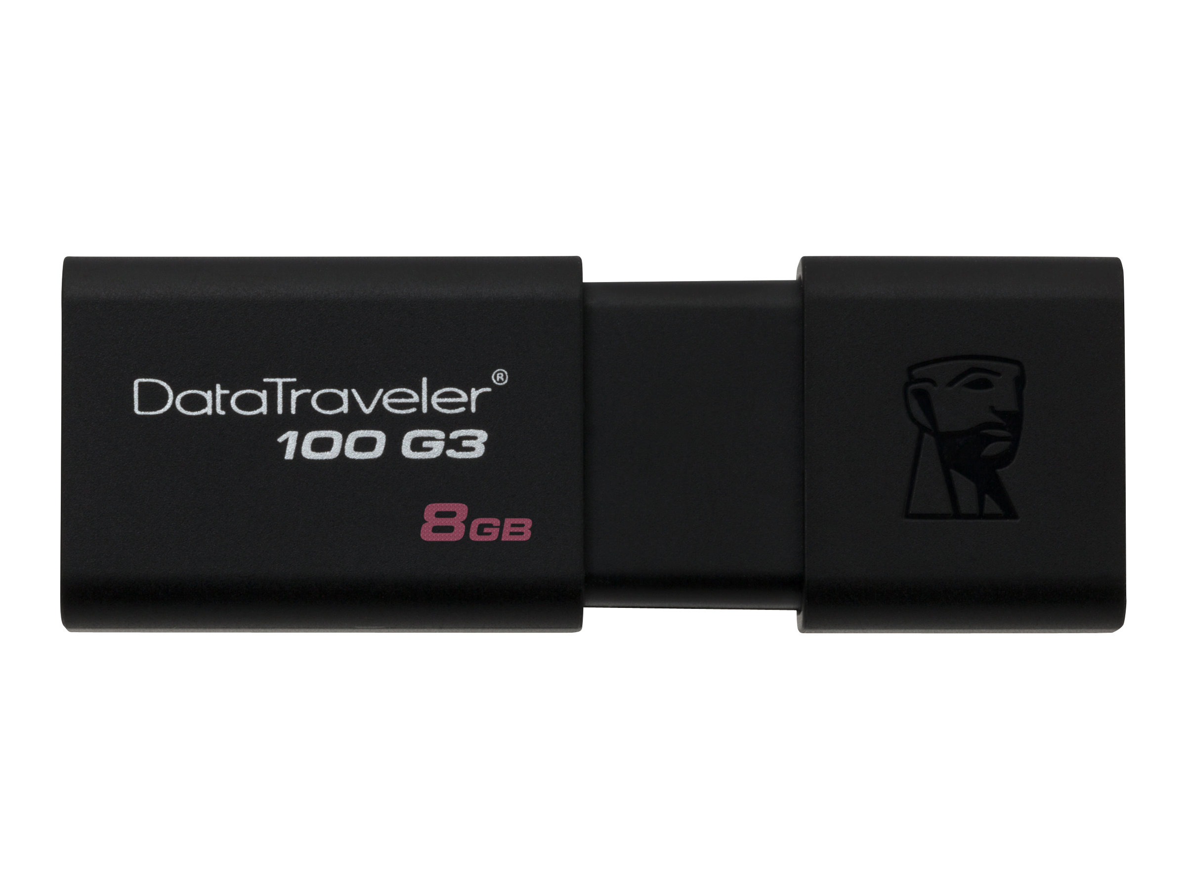 Kingston DataTraveler 100 G3 - USB flash drive - 8 GB - USB 3.0 - black - for P/N: MLWG3ER - image 2 of 5
