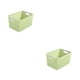 thumbnail image 4 of Cateissary Caja de plástico duradera - Organizador de almacenamiento apilable para habitación o dormitorio Organizador de dormitorio Cesta verde METRO 2piezas, 4 of 4