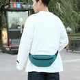 thumbnail image 3 of Riñonera impermeable con correa ajustable para hacer ejercicio, viajar, correr de forma informal, verde, 3 of 5