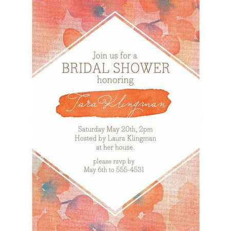 Floral Weave Standard Bridal Shower Invitation