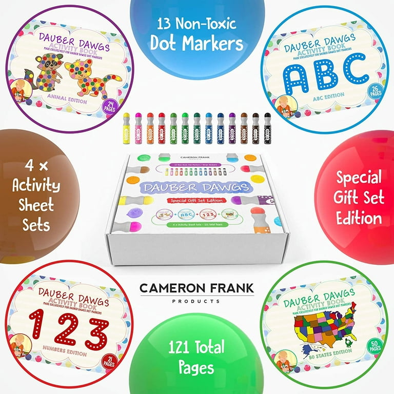 Buy Washable Dot Markers 13 Pack With 124 Activity Sheets For Kids