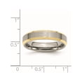 thumbnail image 6 of Stainless Steel Brushed/Polished Yellow Ip-Plated 5mm Beveled Edge Band (Size 9) Made In China sr145-9, 6 of 6