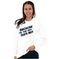 thumbnail image 3 of Because Im EMT Thats Why Medical Tech Plus Size Long Sleeve Graphic Tee Shirt Brisco Brands 3X, 3 of 5