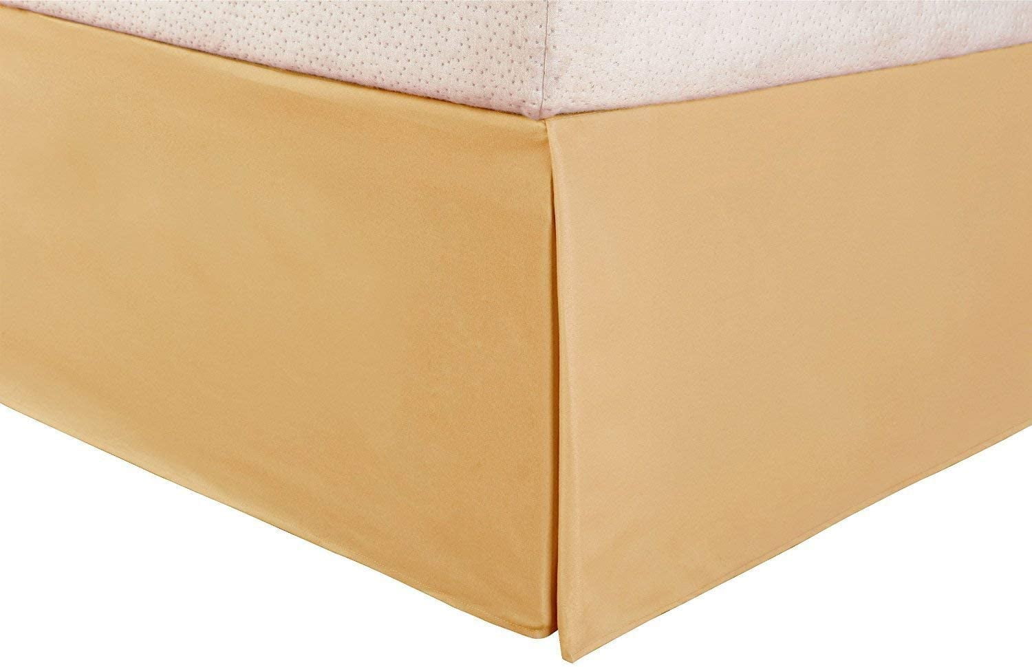 9Inch Drop Twin Size 39" x 75" Gold Solid Bed Skirt Split Corner