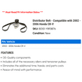 thumbnail image 2 of Distributor Belt - Compatible with 2002 - 2006 Honda CR-V 2003 2004 2005, 2 of 2