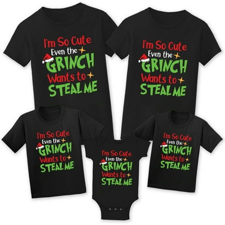 

Dr. Seuss Grinch Comfortable Matching Family Christmas Custom Unisex Tshirt Vintage Tops Gift for Family Plus Size XS-5XL