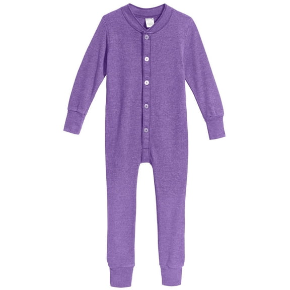 Boys and Girls Soft Cozy Thermal One- Piece Union Suit | Deep Purple