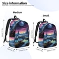 thumbnail image 2 of Disketp Fantasy Landscape Starry Night Mochila de Lona Estampada, Mochila Escolar de Viaje Ligera para Estudiantes y Portátil-Medium, 2 of 5