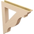 thumbnail image 5 of Ekena Millwork 5 1/2"W x 40"D x 44"H Funston Traditional Rough Cedar Woodgrain TimberThane Bracket, Primed Tan, 5 of 6