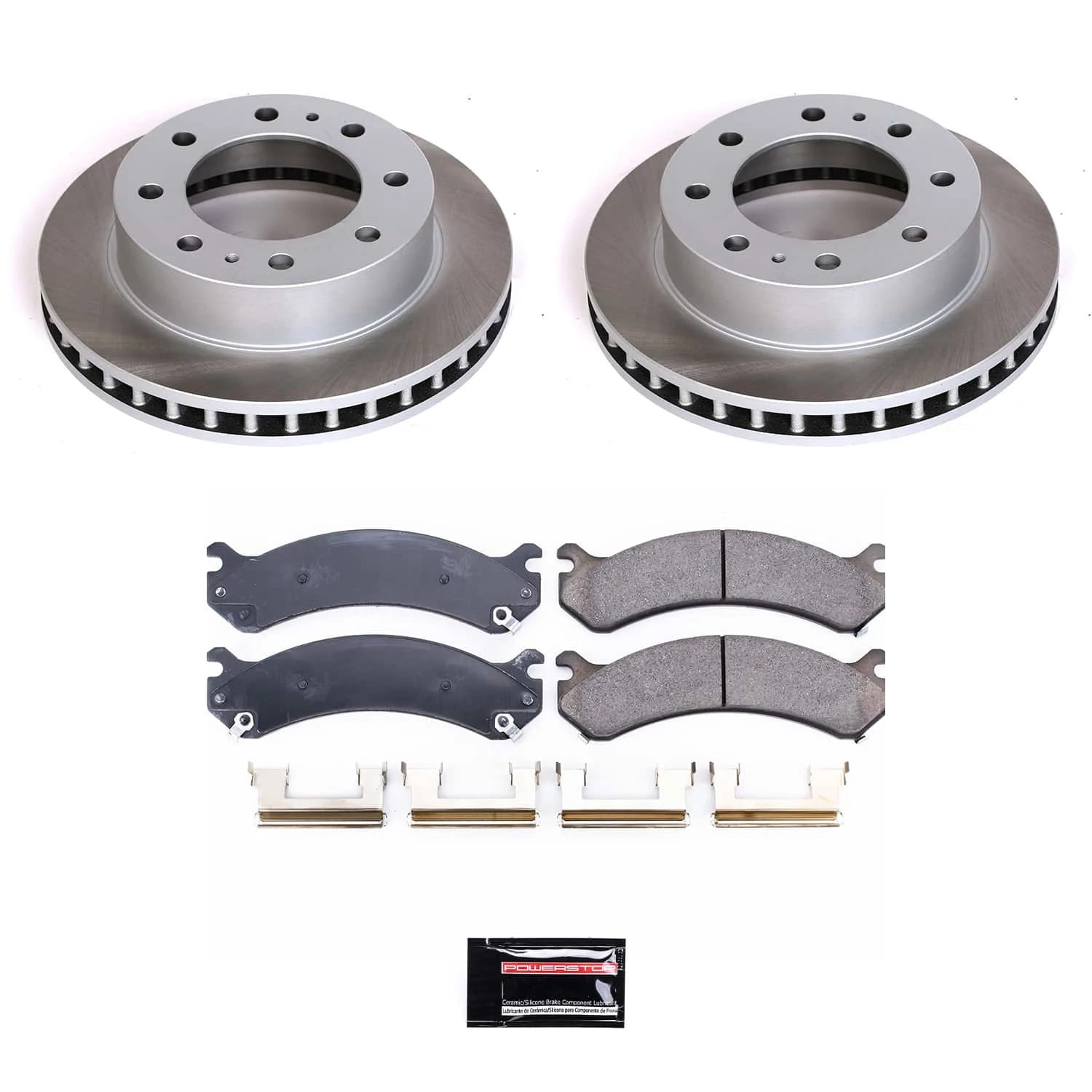 PowerStop Front Semi-Coated Rotor and Low-Dust Ceramic Brake Pad Kit SC2020