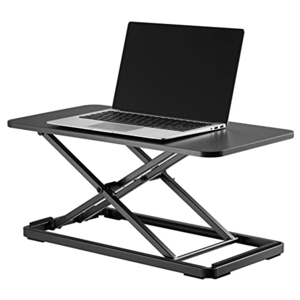 KBT10 Ultra Slim 24" Laptop, Keyboard and Mouse Stand Sit Stand Adjustable Riser for Standing Desks Lifts Up to 15.6 inches in Height 5 Height Levels Riser