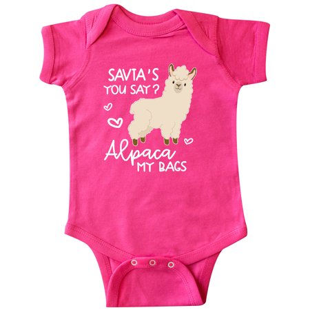 

Inktastic Savta s You Say Alpaca My Bags Gift Baby Boy or Baby Girl Bodysuit
