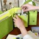 thumbnail image 5 of Yhmxh Organizadores y almacenamiento Mochila plegable verde para mujer, maletín de viaje, bolsa para portátil Almacenamiento de ducha almacenamiento de cocina Almacenamiento de juguetes, 5 of 6