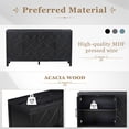 thumbnail image 3 of THOWDEE 4-Door Retro Sideboard Buffet with Storage, 60" Large Kitchen Storage Cabinet with Adjustable Shelves for Kitchen, Living Room ,Dining Room, Black, 3 of 9