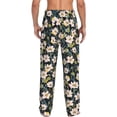 thumbnail image 6 of Cauagu Flowers Mens Pajama Pants Sleep & Lounge Pants,PJ Bottoms with Pockets-Small, 6 of 7