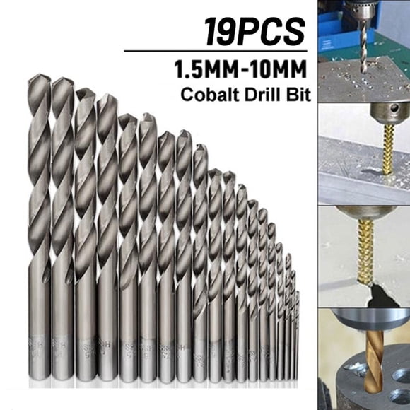 18pcs M35 Foret de Trou de Cobalt 1-10.2mm Taraudage de Carreaux de Céramique Ménagers HSS