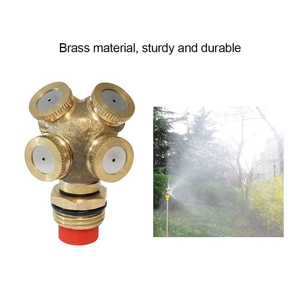 2/3/4 Hole Brass Spray Head Fog Misting Nozzle Sprinkler Garden Farm Irrigation 