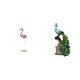 thumbnail image 1 of Escultura De Resina De Flamenco Radiante Y Pavo Real, Figura De Arte Moderno Con Soporte De Metal Para Jardín, Estanque, Macizo De Flores, Dormitorio, Oficina O Sala De Estar., 1 of 8