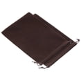 thumbnail image 1 of Unique Bargains 30x20cm Microfiber Pouch, 2Pcs Soft Storage Drawstring Gift Bag, Brown, 1 of 5