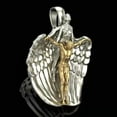 thumbnail image 7 of Angel Carry Me Home Silver Gold Plated anti-tarnish Angel Carrying Jesus Necklace Jewelry-307-AJ, 7 of 7