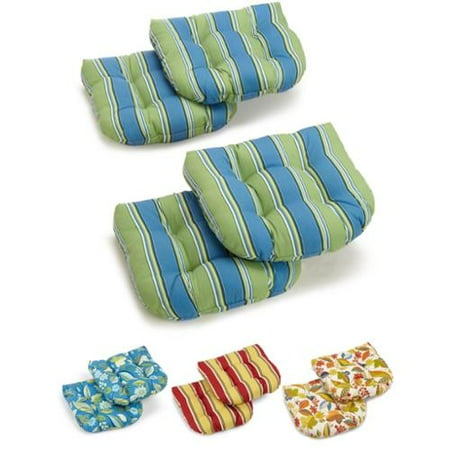 Blazing Needles Solid All Weather U Shaped Outdoor Chair Cushions