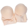 thumbnail image 4 of Mujeres Brasier bodysuit tummy control de una pieza Deep V Masajeadores cuello push up Cuerpo forma breve color piel M, 4 of 8
