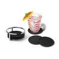 thumbnail image 2 of Spectrum Diversified Euro Flexible Coasters with Stand, Set of 6, Chrome, 2 of 2