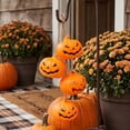 thumbnail image 4 of Mini Handheld LED Jack O Lantern Light, Battery Operated Halloween Pumpkin Lamp, Portable Decor for Mantel, Party, Tabletop, Indoor Home, Trick or Treat & Holiday Accent, B, 4 of 7