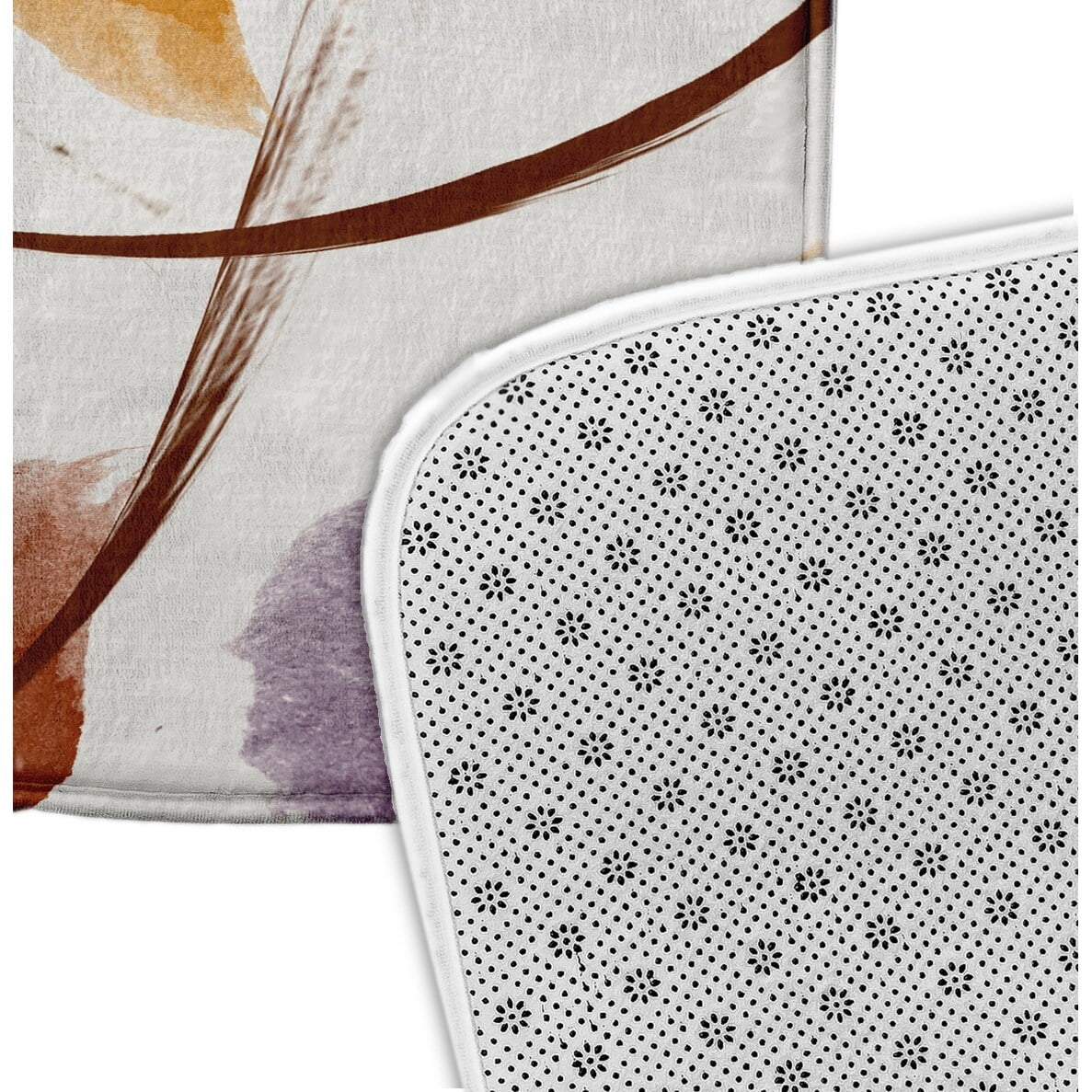 Simply Daisy 24" x 17" Plush Microfiber Orange Windy Bath Mat