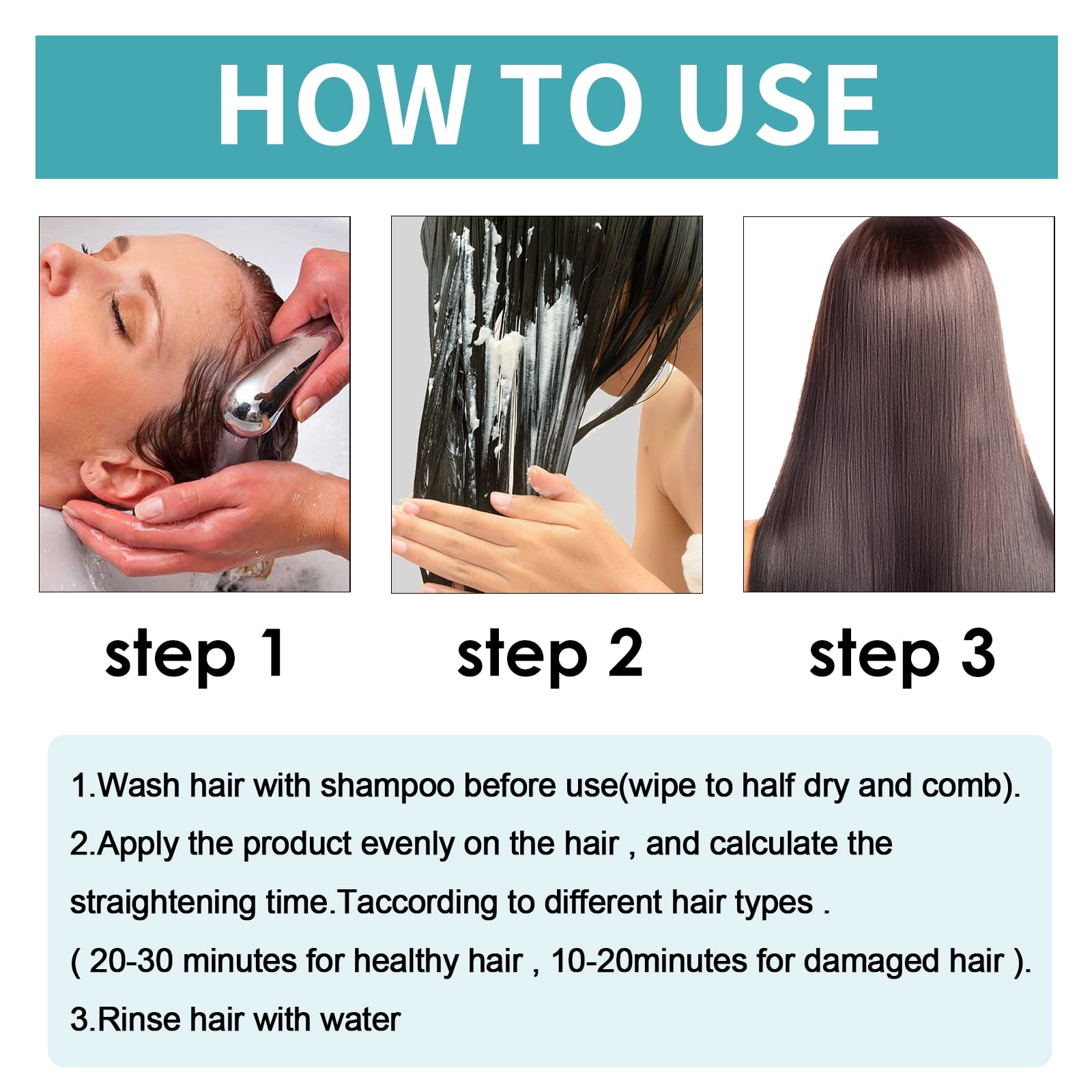 Alvantor Protein Hair Correction Straightening Cream - Smoothing Frizz Repair Treatment, 2fl.oz
