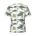 thumbnail image 6 of Qekee Cute Turtle Classic Fit T-Shirt Men's Shirt Men's Tight Short Sleeves for Exercise, Running, Mountaineering - Cute Turtle, 6 of 9