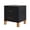 Black, variant on Leumius Nightstand for Bedroom,Wood Bedside Table with 2 Drawer & Solid Wood Legs,Small Storage Cabinet for Living Room,Green