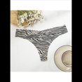 thumbnail image 4 of Ropa Interior de Seda Helada para Mujer, Entrepierna de Algodón, Tiro Bajo, Agradable para la Piel, Color Liso, Talla Grande. Piel de Cebra S, 4 of 6