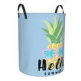 thumbnail image 3 of YFYANG Waterproof Laundry Hamper, Blue Graffiti Pineapple Laundry Basket Oxford Fabric with Handle Foldable, S, 3 of 8