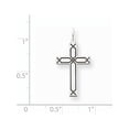 thumbnail image 3 of 14K White Gold Laser Designed Cross Charm (26 X 14) Made In United States xr949, 3 of 3