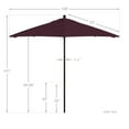 thumbnail image 5 of California Umbrella Venture 9' Bronze Market Umbrella in Purple, 5 of 5