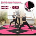 thumbnail image 5 of Costway Folding Gymnastics Mat 8' x 4' x 2'' PU Leather Tumbling Exercise Mat Yoga Gym Pink+Black, 5 of 8