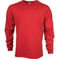 thumbnail image 3 of Gildan Men's Ultra Cotton Long Sleeve T-Shirt, Style G2400, Multipack, Red 10-Pack, 2X-Large, 3 of 7