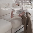 thumbnail image 3 of Couch Covers for L-Shape Sectional Sofa, Stretch Soft Sofa Slipcovers, Washable Wear-Resistant Furniture Protector with Elastic Bottom (1 Piece Armrest Cover, Ivory), 3 of 8