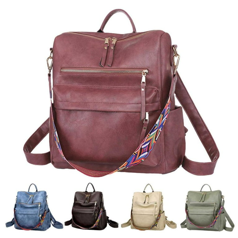 antitheft leather convertible backpack purse Backpack Purse for Women Fashion PU Leather Designer Anti-theft School  Backpack Convertible Shoulder Bags
