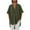 Army Green, variant on Men's Deep V Cotton Linen Tunic Shirts Summer Loose Short Sleeve Casual Oversized Beach