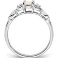 thumbnail image 2 of 10K White Gold Created Opal And Diamond Ringsize 7 (Width 1.5 To 4.2) - Jbsp, 2 of 5