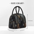 thumbnail image 2 of Easygdp Black And Gold White Horse Bolsa de Almuerzo Insulada Grande, Forro de Aluminio, Diseño Espacioso, a Prueba de Fugas, Ideal para Trabajo, Picnics, Viajes y Actividades al Aire Libre, 2 of 6