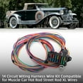 thumbnail image 4 of Kenally Arnés de cableado universal de 14 circuitos Arnés de cableado del automóvil Arnés de cableado del circuito del fusible Durable Vehículos, repuestos y accesorios Mis, 4 of 6