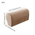 thumbnail image 3 of Ke1Clo Elastic Sofa Armrest Covers Thickened Stain-Resistant, Protective Covers for Home Furnishings Solid Color, Sofa Armrest Protector 2pcs for Living Room, Khaki, 3 of 6