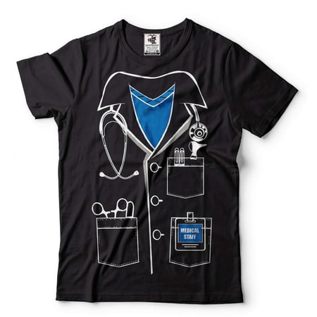 Halloween Doctor Costume Halloween Costume Funny Doctor Shirt Doctor Costumes Halloween Party Shirt (Small Black)