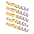 thumbnail image 4 of Juego de 5 brocas espirales de acero de alta velocidad para fresado CNC, 6 x 25 x 50 mm, 4 of 14