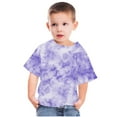 thumbnail image 4 of AJTQTH Tshirts for Kids Short Sleeve Crewneck Tops Summer Cute Ombre Color Tees Boys Girls Breathable Comfy Casual Clothes Outfits Shirts Blouses Purple#02 11-12 Years, 4 of 4