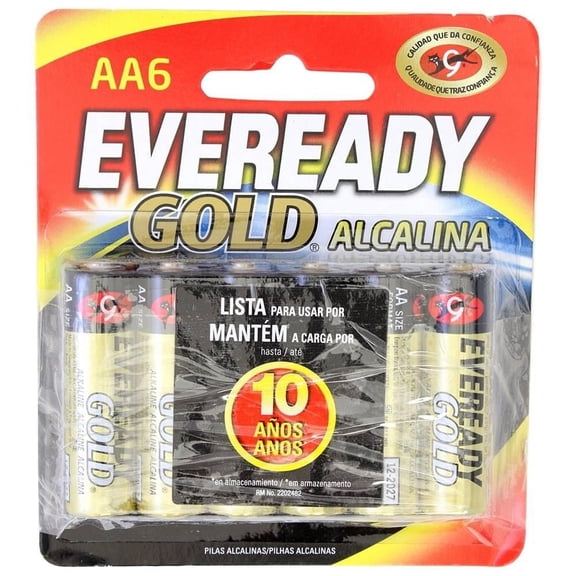 Pilas Eveready Gold AA 6 pzas
